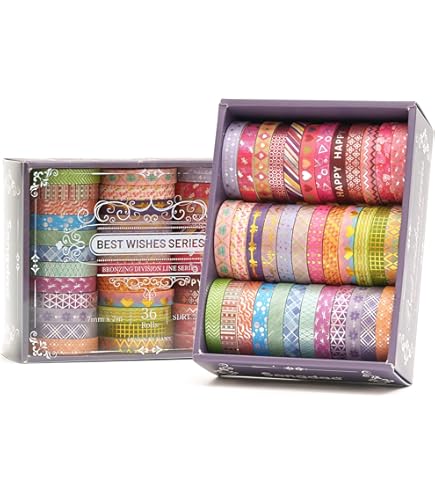 Amazon | PBM 36巻セット シンプルデザインマスキングテープセット